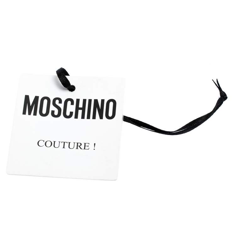 Pre Owned Moschino Peach Quilted Nylon and Leather Mini Backpack