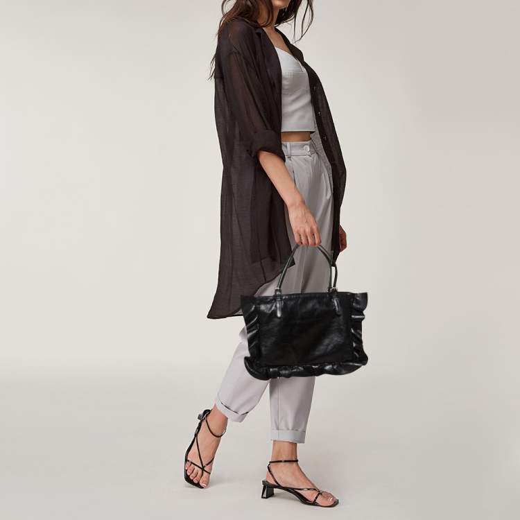 مملوكة مسبقًا Moschino Black Leather Tote  