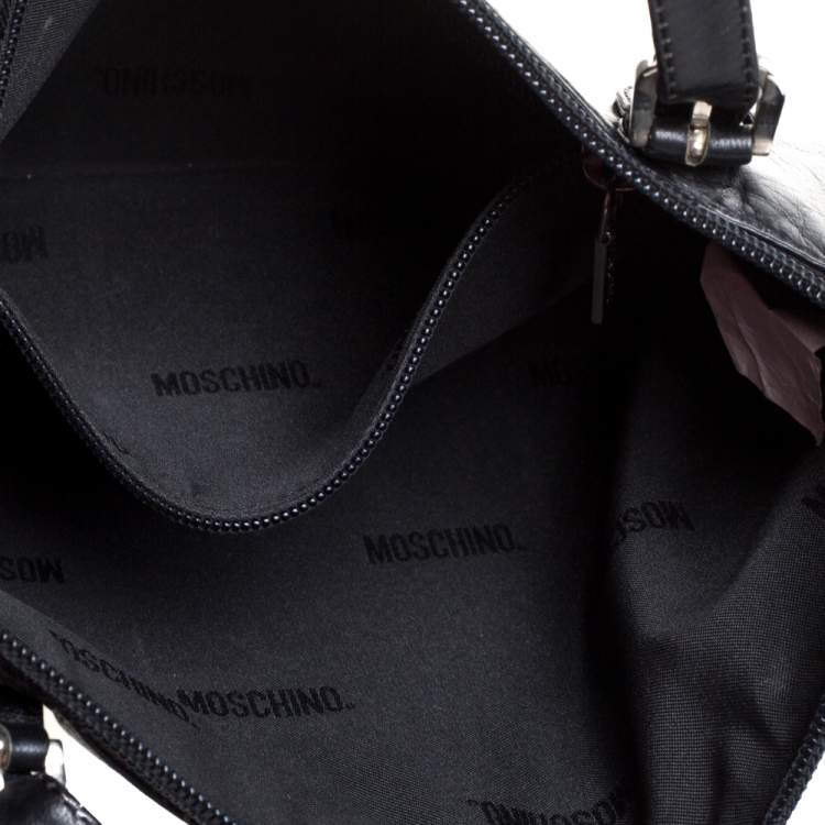 مملوكة مسبقًا Moschino Black Leather Tote  