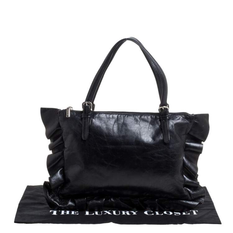 مملوكة مسبقًا Moschino Black Leather Tote  