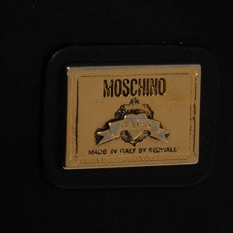 مملوكة مسبقًا Moschino Black Nylon Cosmetic Pouch
