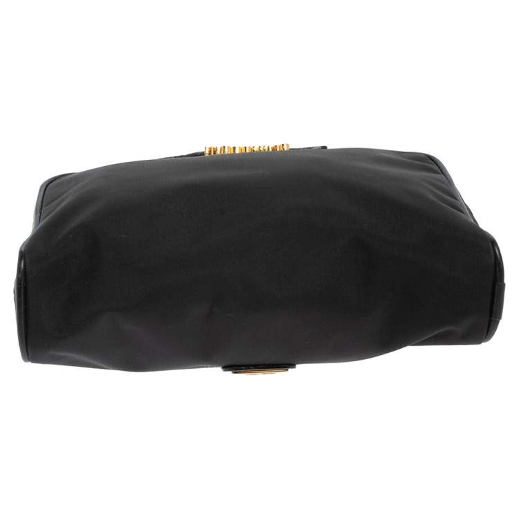 مملوكة مسبقًا Moschino Black Nylon Cosmetic Pouch