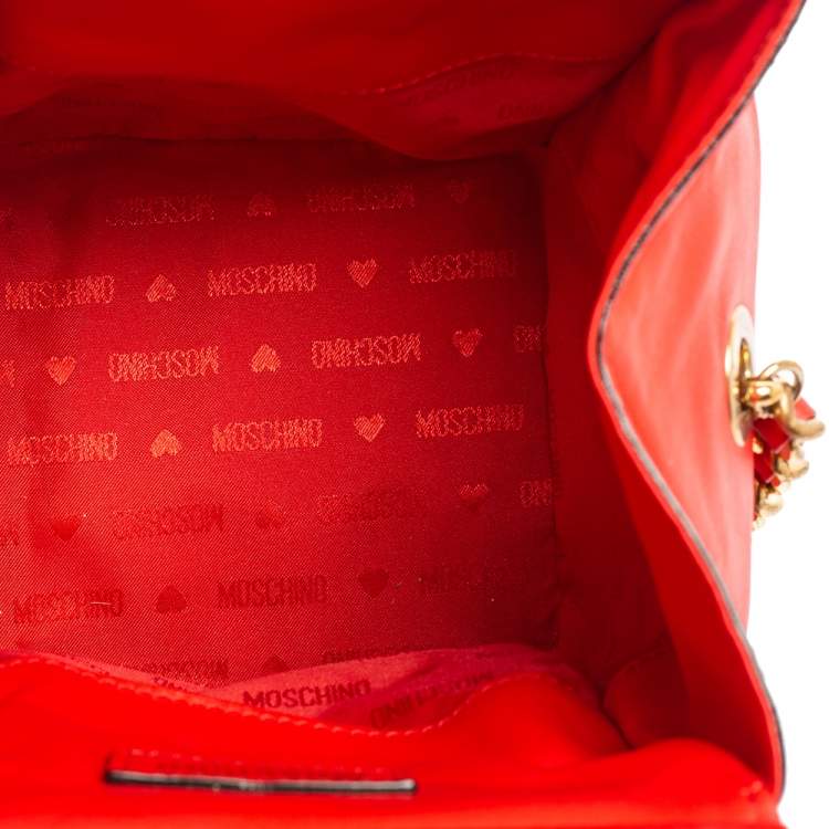 مملوكة مسبقًا Moschino Red/Yellow Leather McDonald's Happy Meal Shoulder Bag