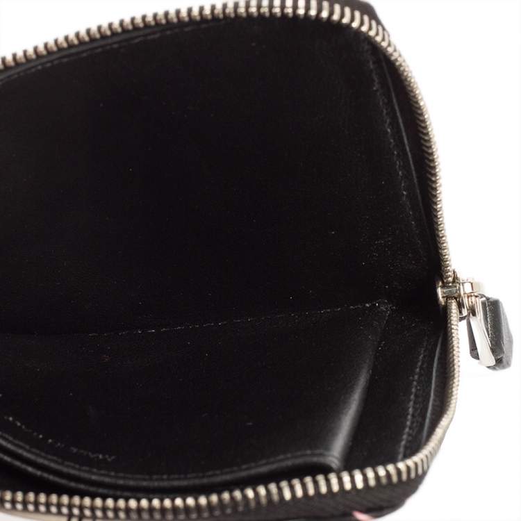 Pre Owned Moschino Multicolor Teary Eyes Graphic Zip Around Purse 