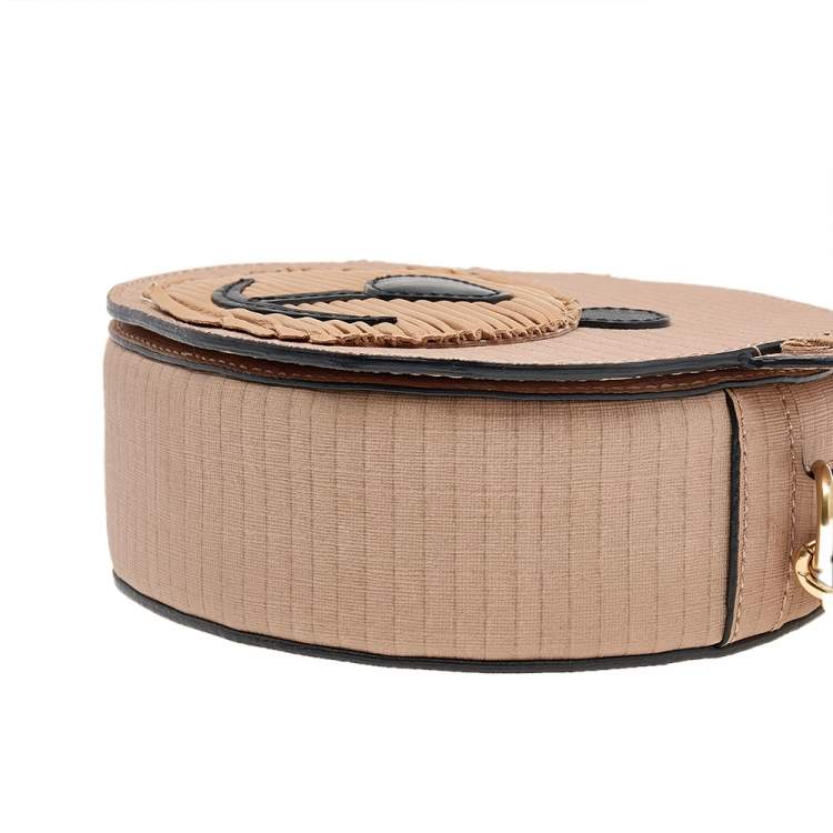 Pre Owned Moschino Tan Leather Teddy Bear Crossbody Bag