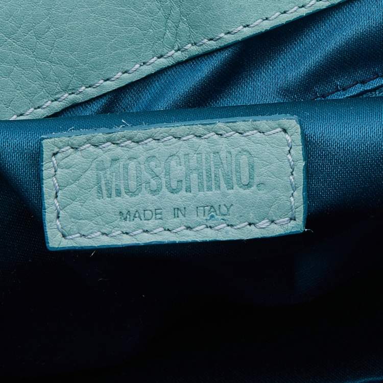 مملوكة مسبقًا Moschino Turquoise Leather Satchel