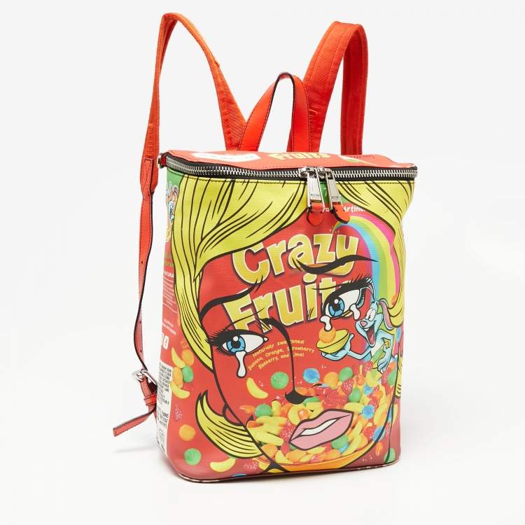 Pre Owned Moschino Multicolor PVC Crazy Fruit Print Backpack