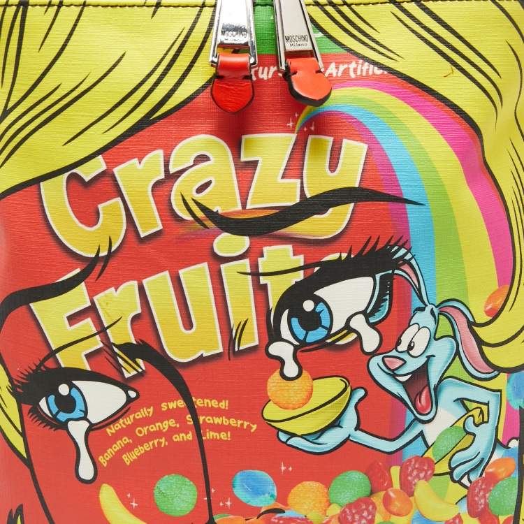 Pre Owned Moschino Multicolor PVC Crazy Fruit Print Backpack