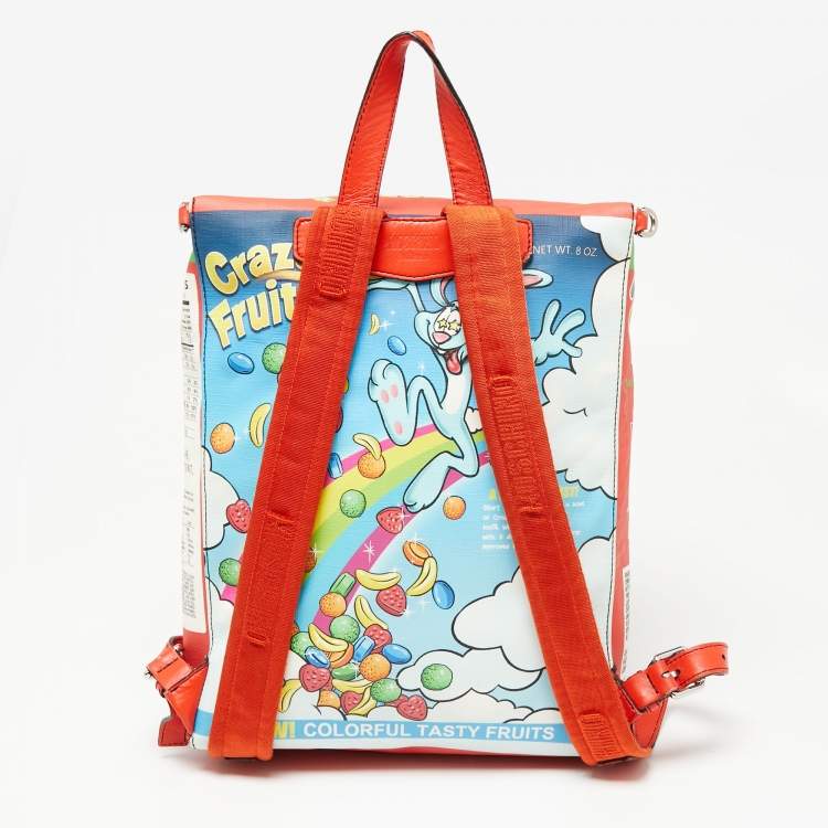 Pre Owned Moschino Multicolor PVC Crazy Fruit Print Backpack