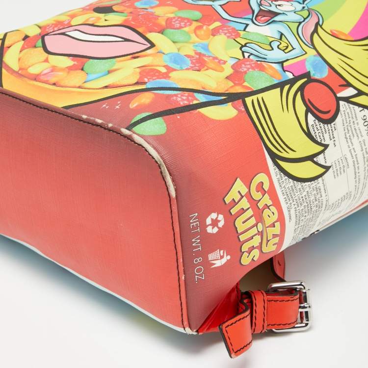 Pre Owned Moschino Multicolor PVC Crazy Fruit Print Backpack