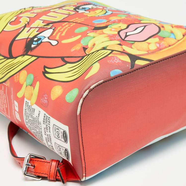 Pre Owned Moschino Multicolor PVC Crazy Fruit Print Backpack
