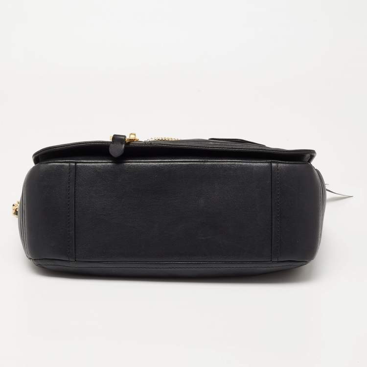 Pre Owned Moschino Black Leather Capsule Biker Jacket Shoulder Bag 