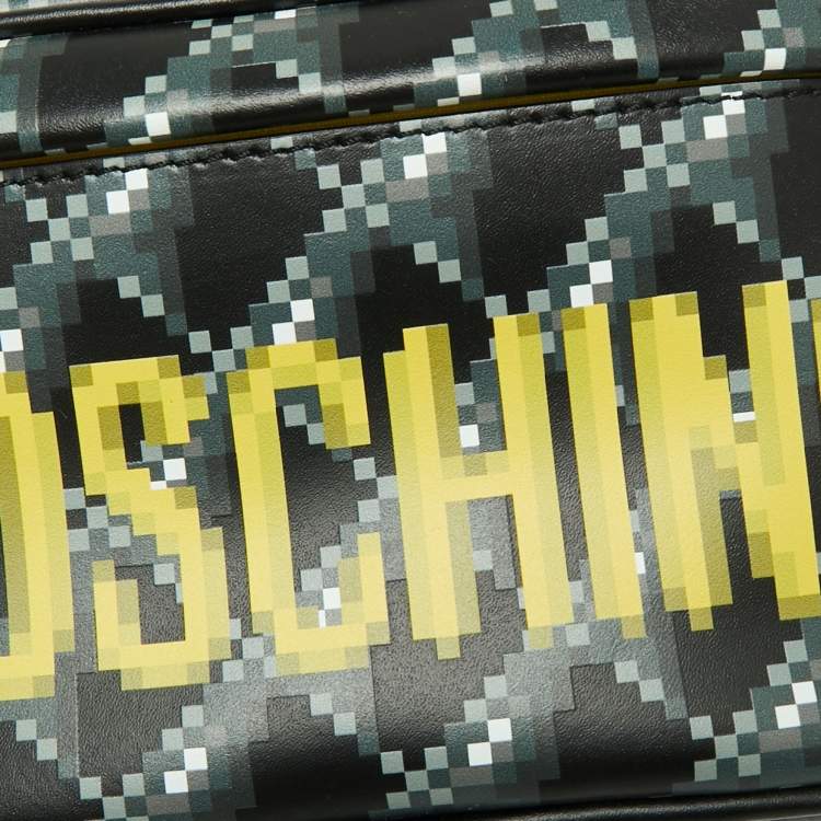 Pre Owned Moschino Black/Multicolor Leather Belt Bag