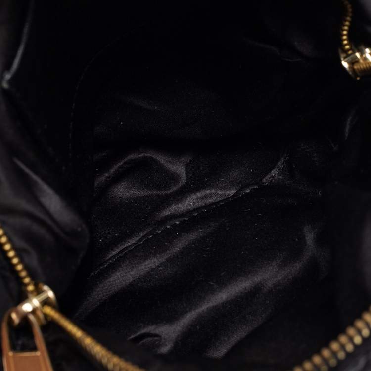 Pre Owned Moschino Black Quilted Nylon Mini Backpack