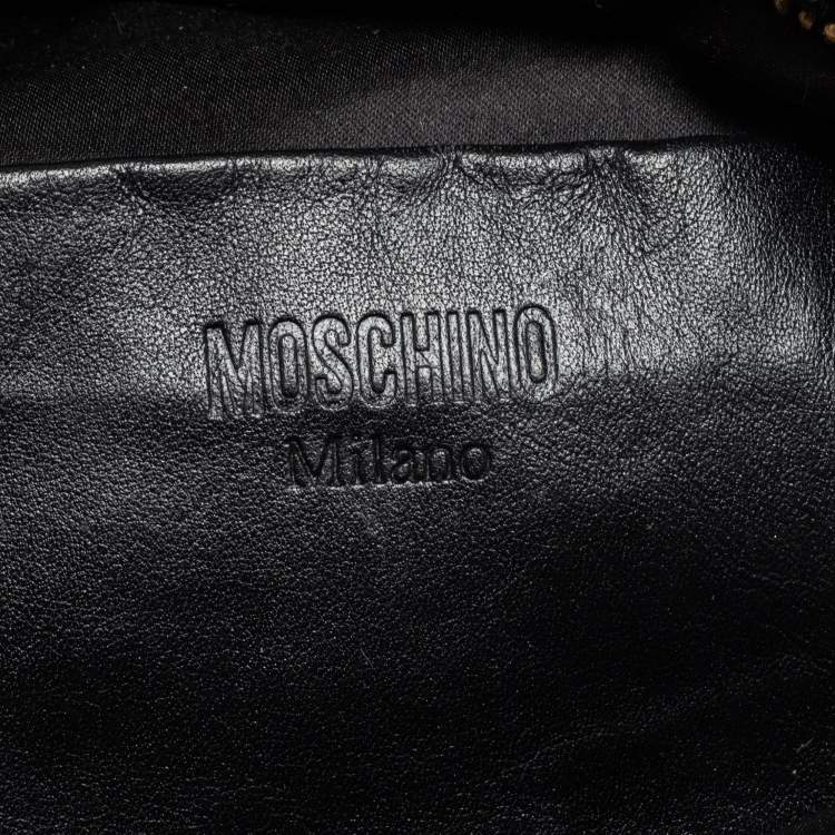 Pre Owned Moschino Black Quilted Nylon Mini Backpack