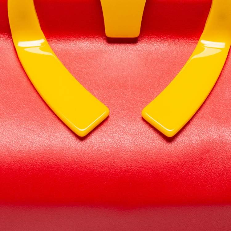 مملوكة مسبقًا Moschino Red/Yellow Leather McDonald's Happy Meal Shoulder Bag