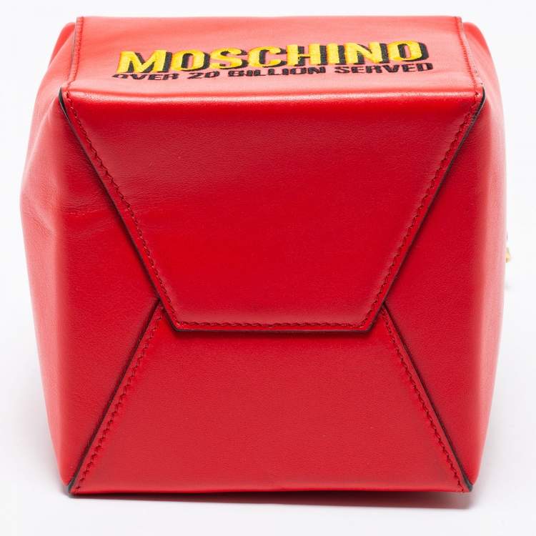 مملوكة مسبقًا Moschino Red/Yellow Leather McDonald's Happy Meal Shoulder Bag