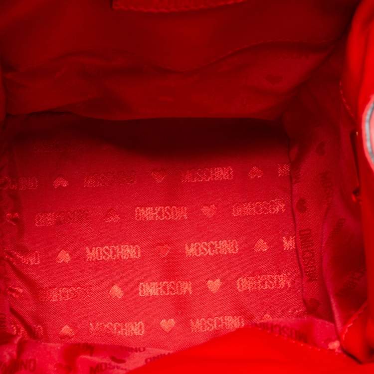 مملوكة مسبقًا Moschino Red/Yellow Leather McDonald's Happy Meal Shoulder Bag