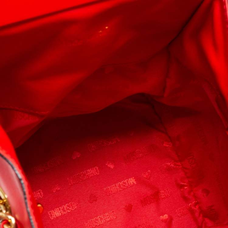 مملوكة مسبقًا Moschino Red/Yellow Leather McDonald's Happy Meal Shoulder Bag