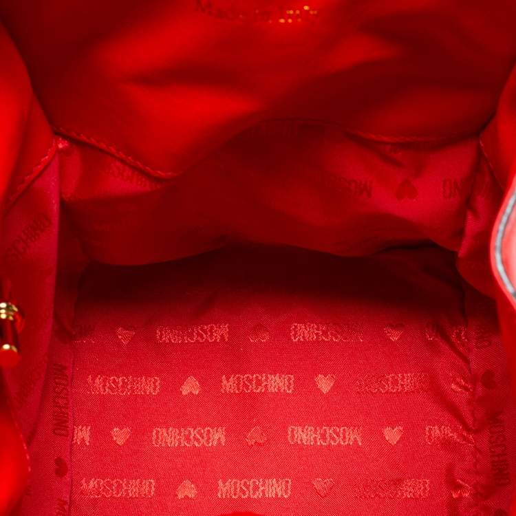مملوكة مسبقًا Moschino Red/Yellow Leather McDonald's Happy Meal Shoulder Bag