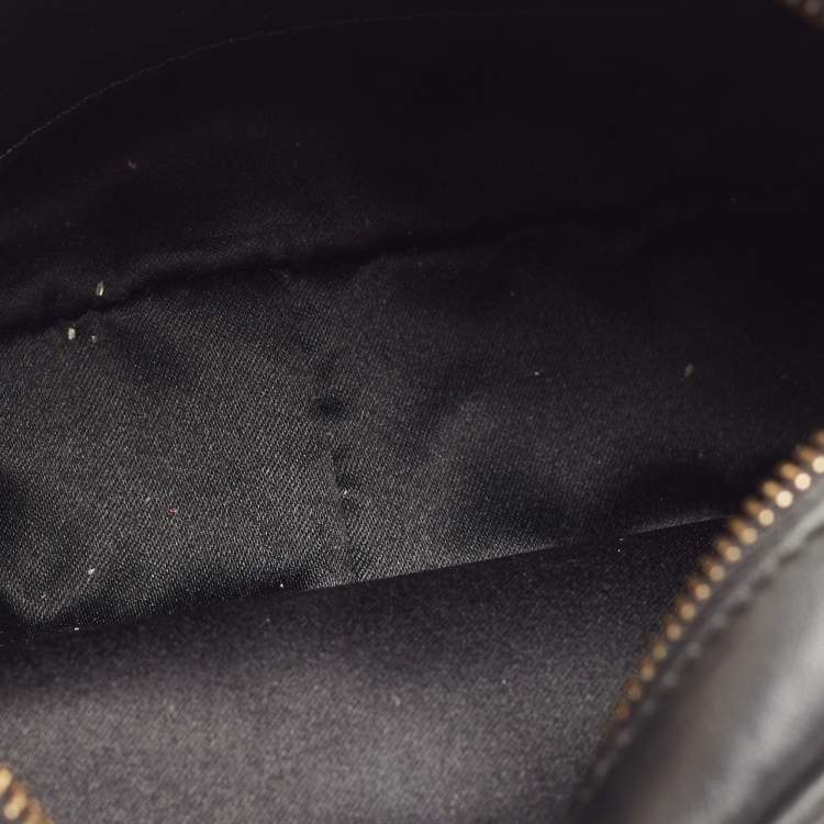 Pre Owned Moschino Black Studded Leather Crossbody Bag