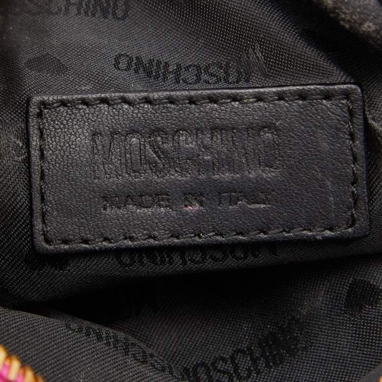 Pre Owned Moschino Pink Quilted Satin Chain Detail Crossbody Bag 