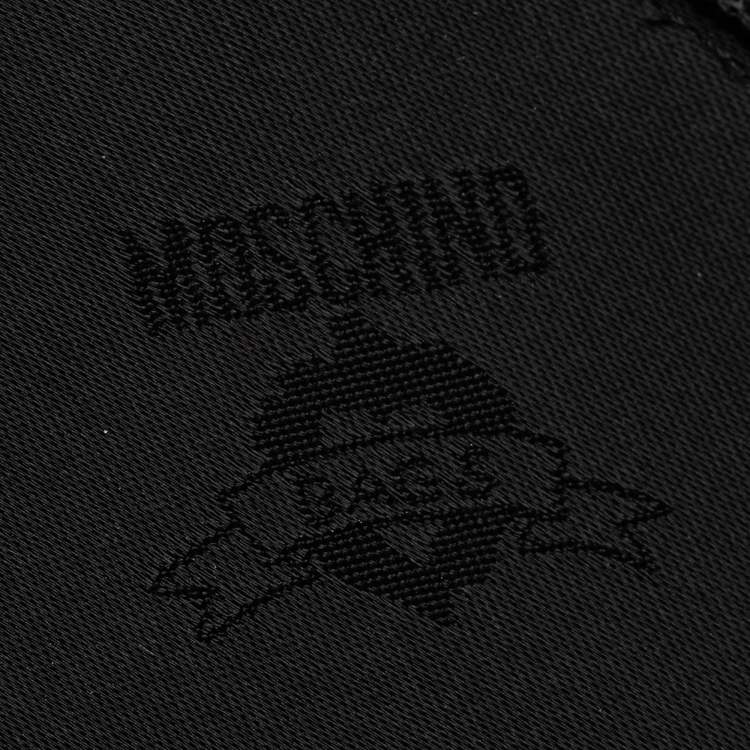 Pre Owned Moschino Green Wool Bamboo Top Handle Bag