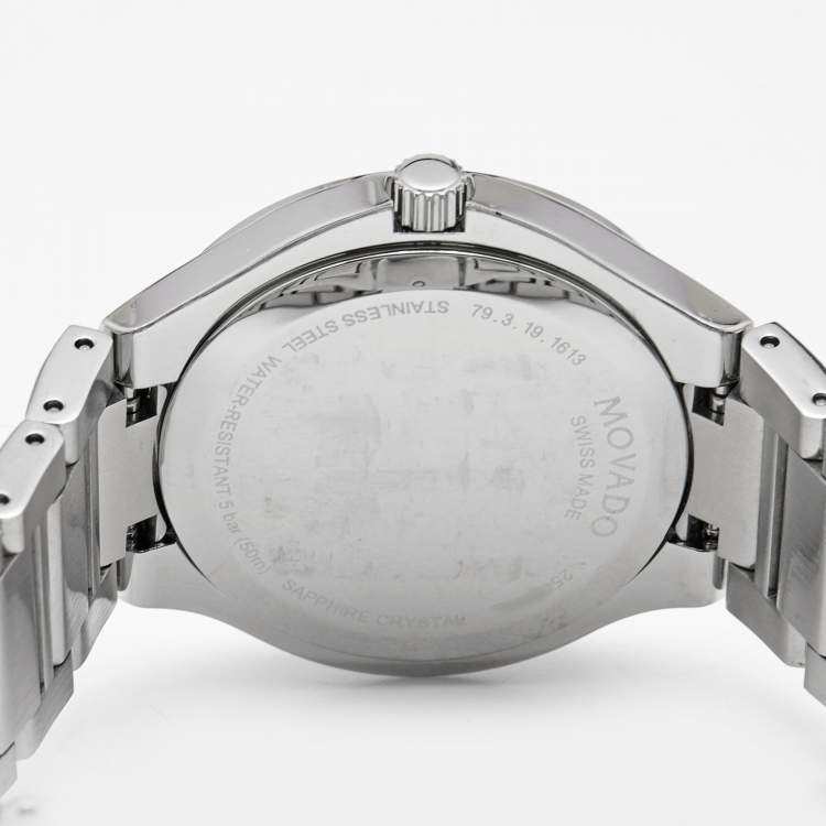 Pre Owned Movado Green Two-Tone Stainless Steel SE 0607635 Women's Wristwatch 32 mm