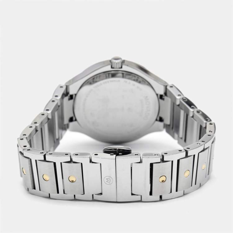 Pre Owned Movado Green Two-Tone Stainless Steel SE 0607635 Women's Wristwatch 32 mm