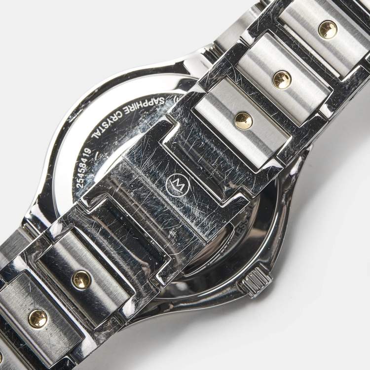 Pre Owned Movado Green Two-Tone Stainless Steel SE 0607635 Women's Wristwatch 32 mm