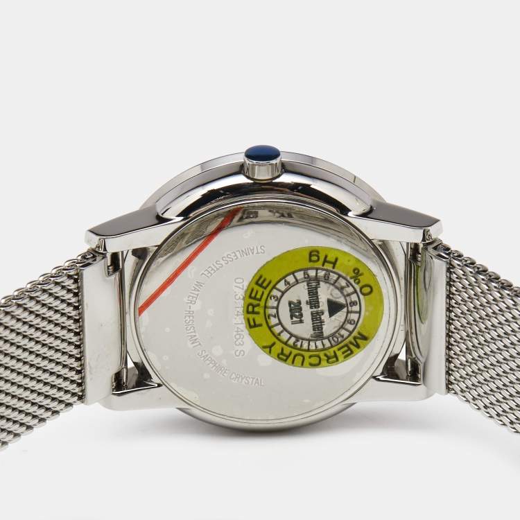 Pre Owned Movado Mother of Pearl Diamond Stainless Steel Museum 07.3.14.1463.S Women's Wristwatch 28 mm
