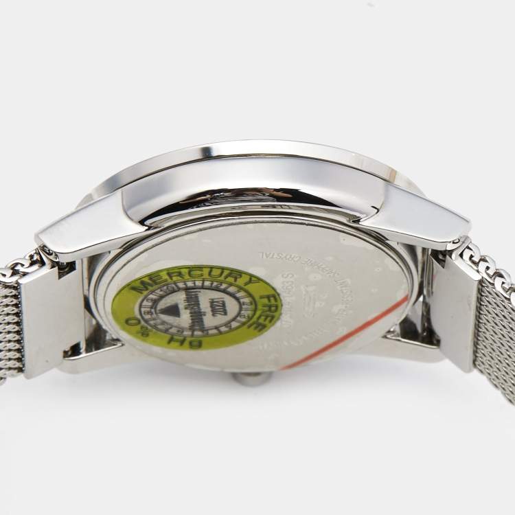 Pre Owned Movado Mother of Pearl Diamond Stainless Steel Museum 07.3.14.1463.S Women's Wristwatch 28 mm