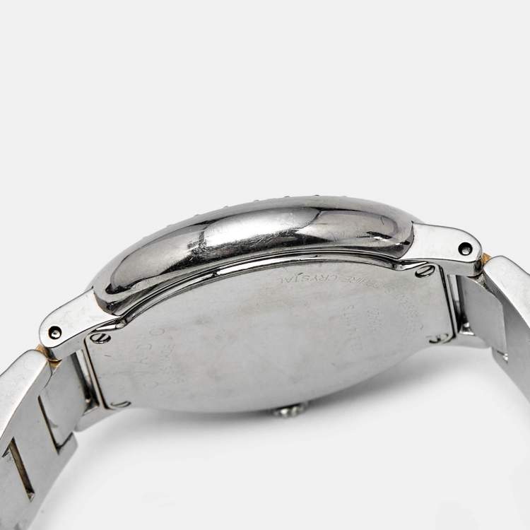 Pre Owned Movado Concerto 23.3.14.1117S Mother Of Pearl Diamond Two-Tone Stainless Steel Women's Wristwatch 30 mm