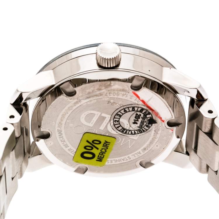 Pre Owned Movado Silver Stainless Steel Bold MB.01.3.14.6037 Men's Wristwatch 36 mm