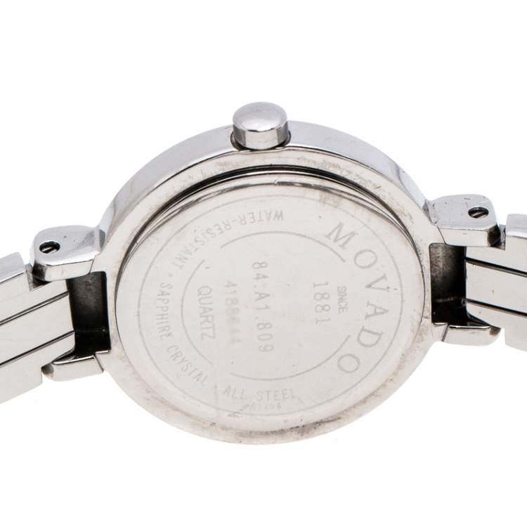Pre Owned Movado Mother of Pearl Stainless Steel Harmony 84.A1.809.A Women's Wristwatch 23 mm