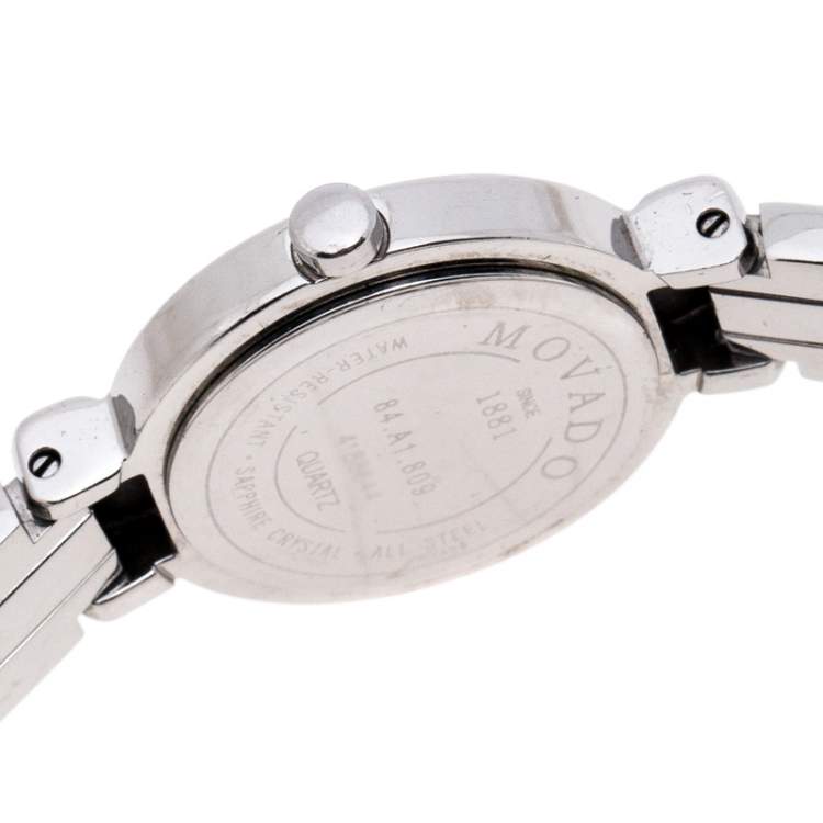 Pre Owned Movado Mother of Pearl Stainless Steel Harmony 84.A1.809.A Women's Wristwatch 23 mm