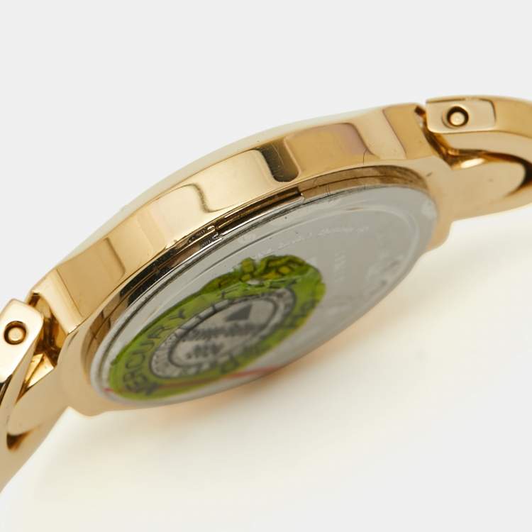 Pre Owned Movado Black Gold Plated Stainless Steel Kara 0606936 Women's Wristwatch 24 mm