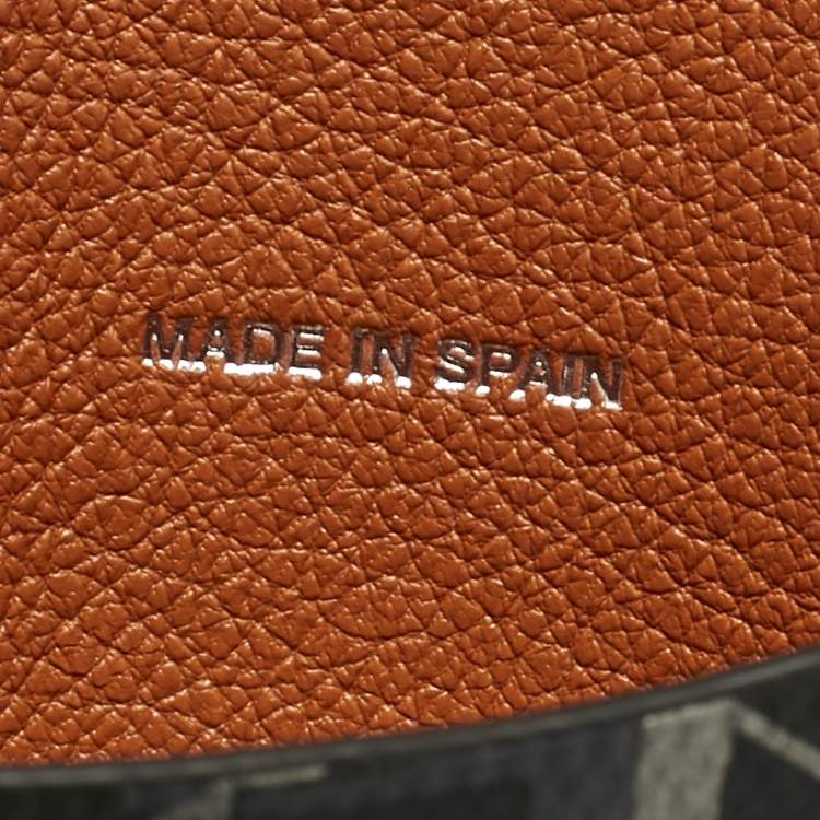 Pre Owned MOYNAT Black/Grey Coated Canvas 1920 Oh! Envelope Passport Holder