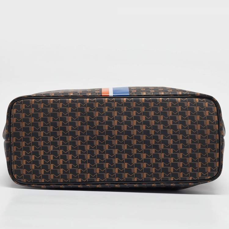 Pre Owned Moynat Black Monogram Coated Canvas and Leather Oh! Ruban Tote