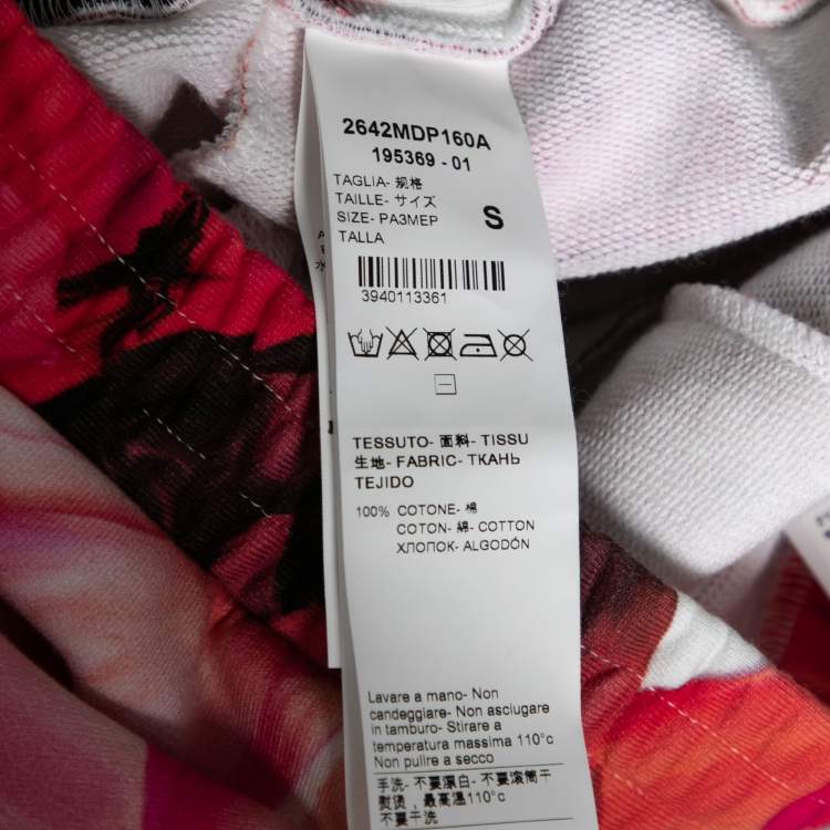 Pre Owned MSGM Multicolor Printed Cotton Track Pants S