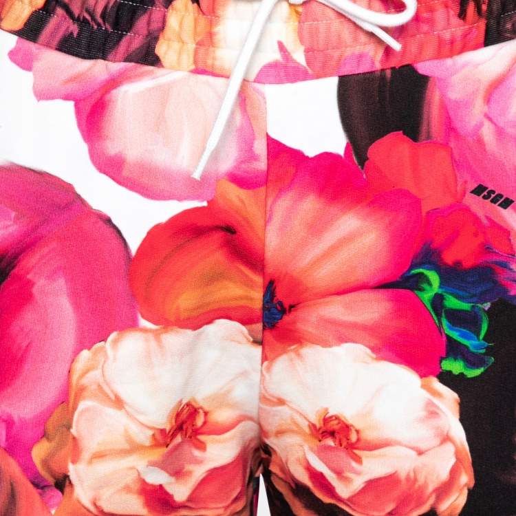 Pre Owned MSGM Multicolor Printed Cotton Track Pants S