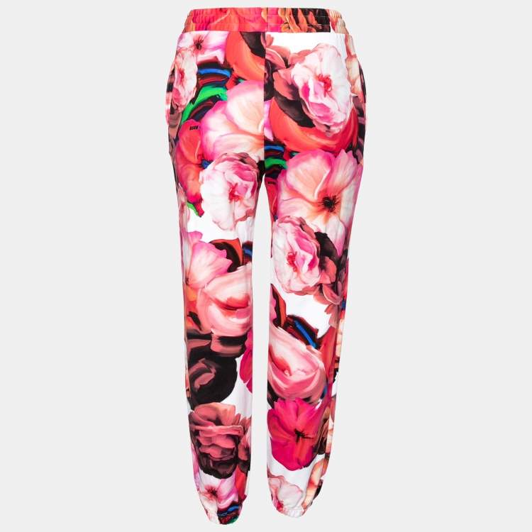 Pre Owned MSGM Multicolor Printed Cotton Track Pants S