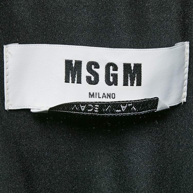 Pre Owned MSGM Green Tweed Fringed Jacket S