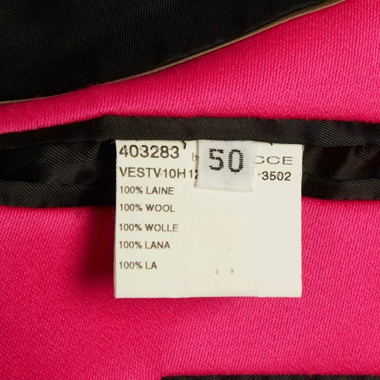 Pre Owned Mugler Fuchsia Pink Wool Single Breasted Blazer XL
