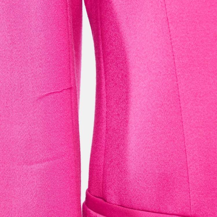 Pre Owned Mugler Fuchsia Pink Wool Single Breasted Blazer XL
