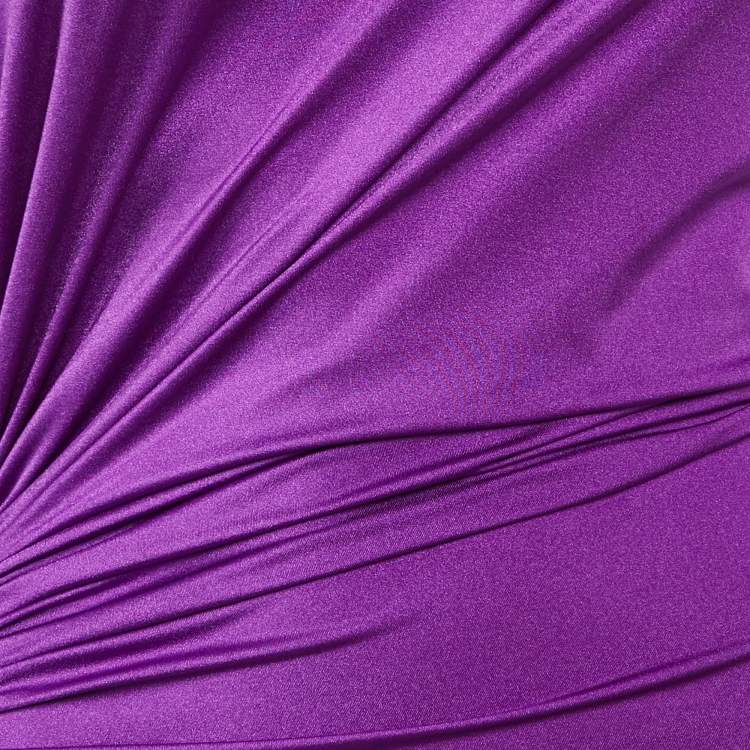 مملوكة مسبقًا MUGLER Purple Jersey Ruched Mini Dress M