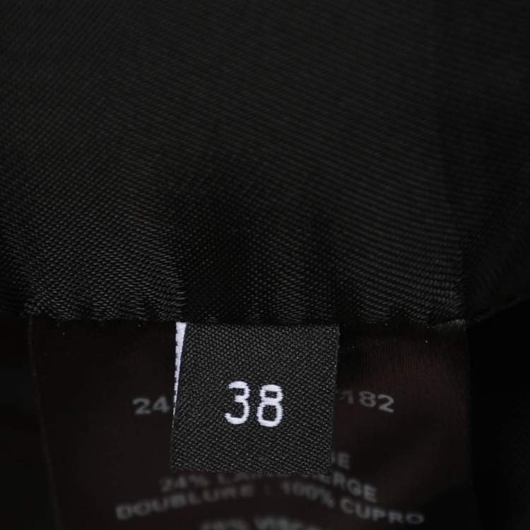 Pre Owned Mugler Black Viscose/Virgin Wool Cut-Out Detailing Blazer M