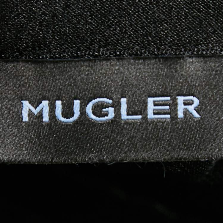 مملوكة مسبقًا Mugler Black Velvet & Satin Strapless Mini Dress XXS