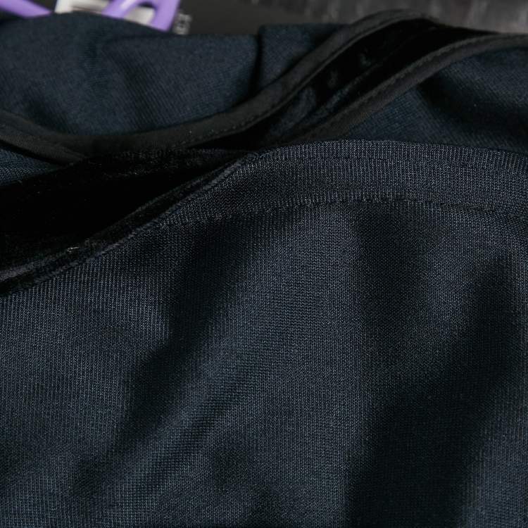 مملوكة مسبقًا Mugler Black Velvet & Satin Strapless Mini Dress XXS