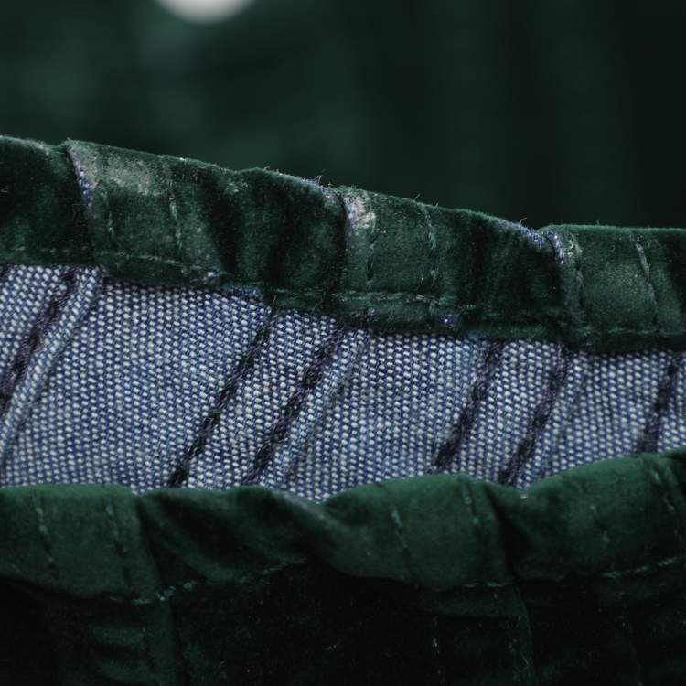 Pre Owned Mugler Green Velvet Pants M
